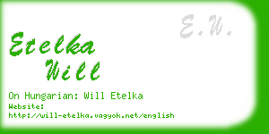 etelka will business card